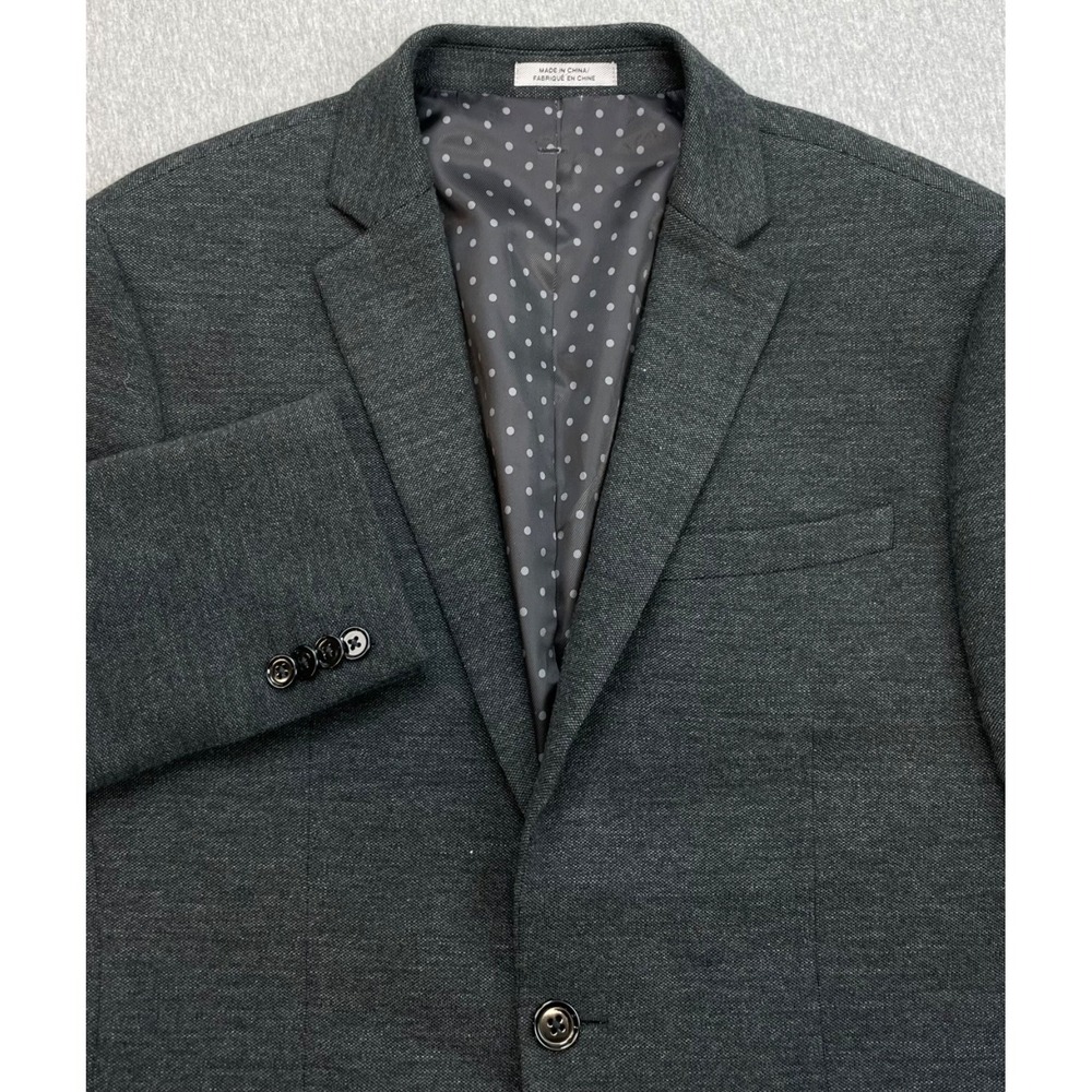 Express Blazer Mens 38S Gray Cotton Blend 2-Button Single Breast Photographer
